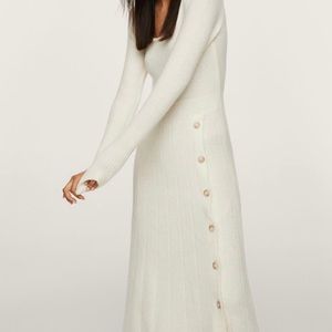 NWT MANGO BUTTON KNIT DRESS SZ S